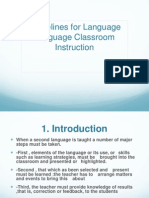 Guidelines For Language Language Classroom Instruction