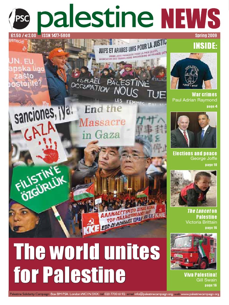 Palestine News, Spring 2009 PDF | PDF | Israeli–Palestinian Peace