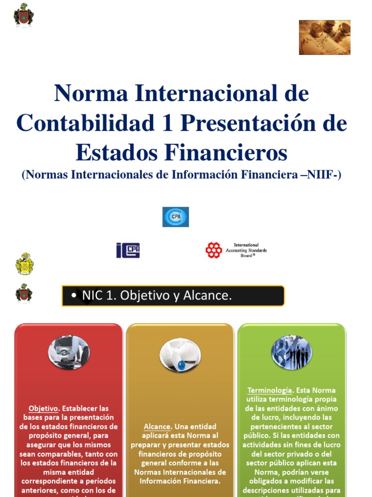 Presentación de Estados Financieros NIC 1 | PDF | normas ...