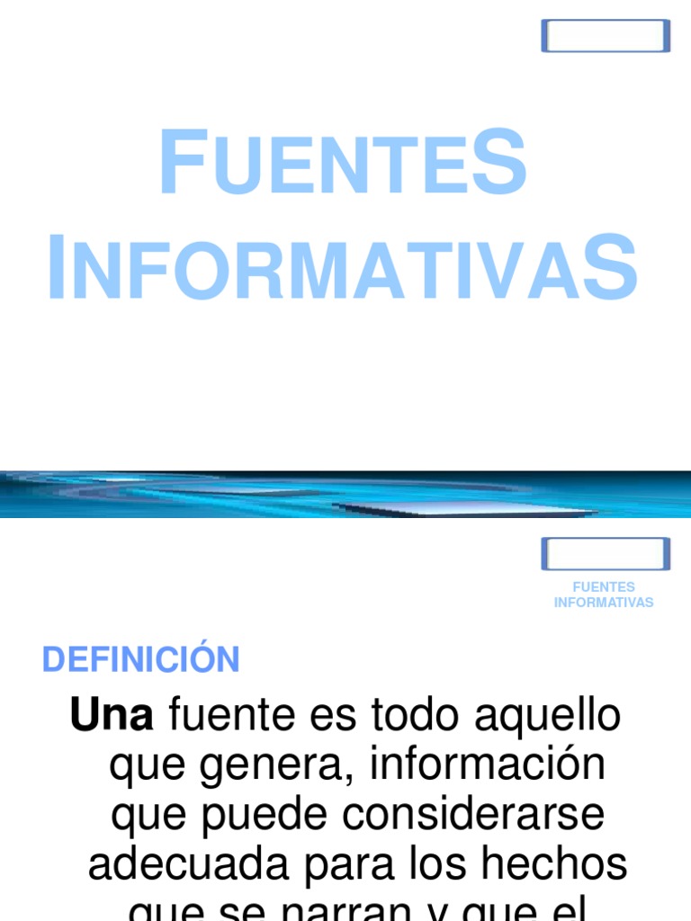 Fuentes Informativas | PDF