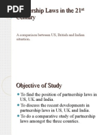 Partnership Laws in The 21st Century in India, UK and US