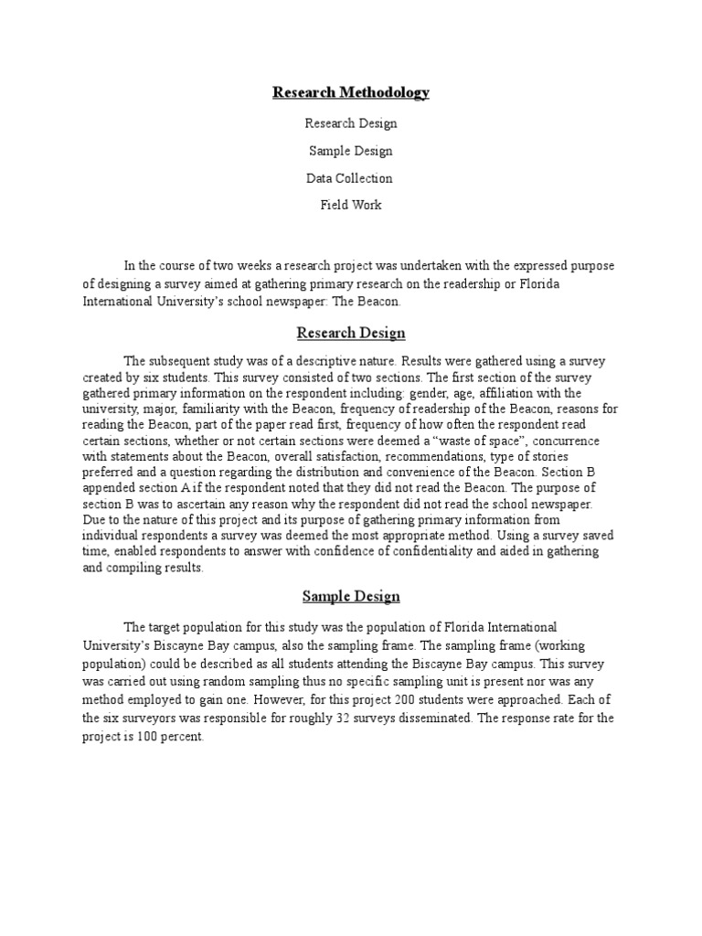 Research Methodology 1 | PDF