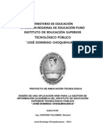 Proyecto de Innovación Tecnológica 2013-II