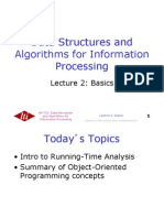 Data Structures and Algorithms For Information Processing: Lecture 2: Basics