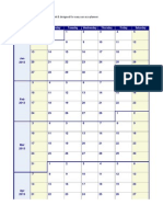 2013 Weekly Calendar