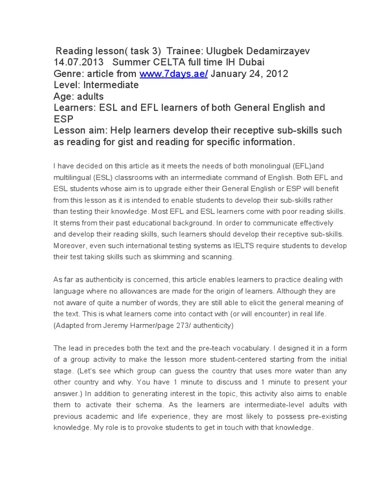 Language Skills Related Tasks Assignment | PDF | Cognition | Semiotics