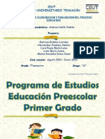 Programa de Estudios Educación Preescolar Primer Grado