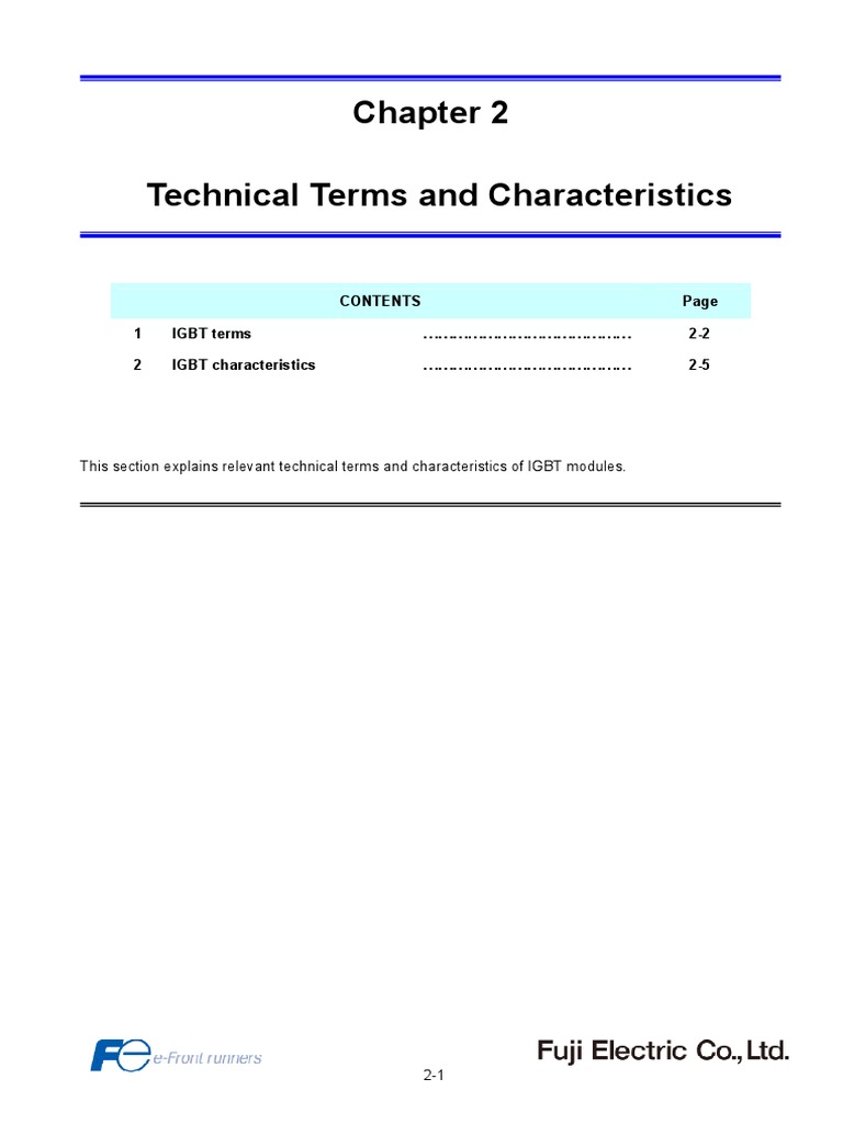 Technical Terms and Characteristics | PDF | Manufactured Goods ...