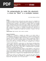 Of the self-generation of the reason (of the absolute), the key  to “becoming” and human condition