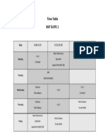 Time Table Bsit & BTC 1: Monday