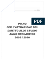 Piano Diritto Studio 2009-2010