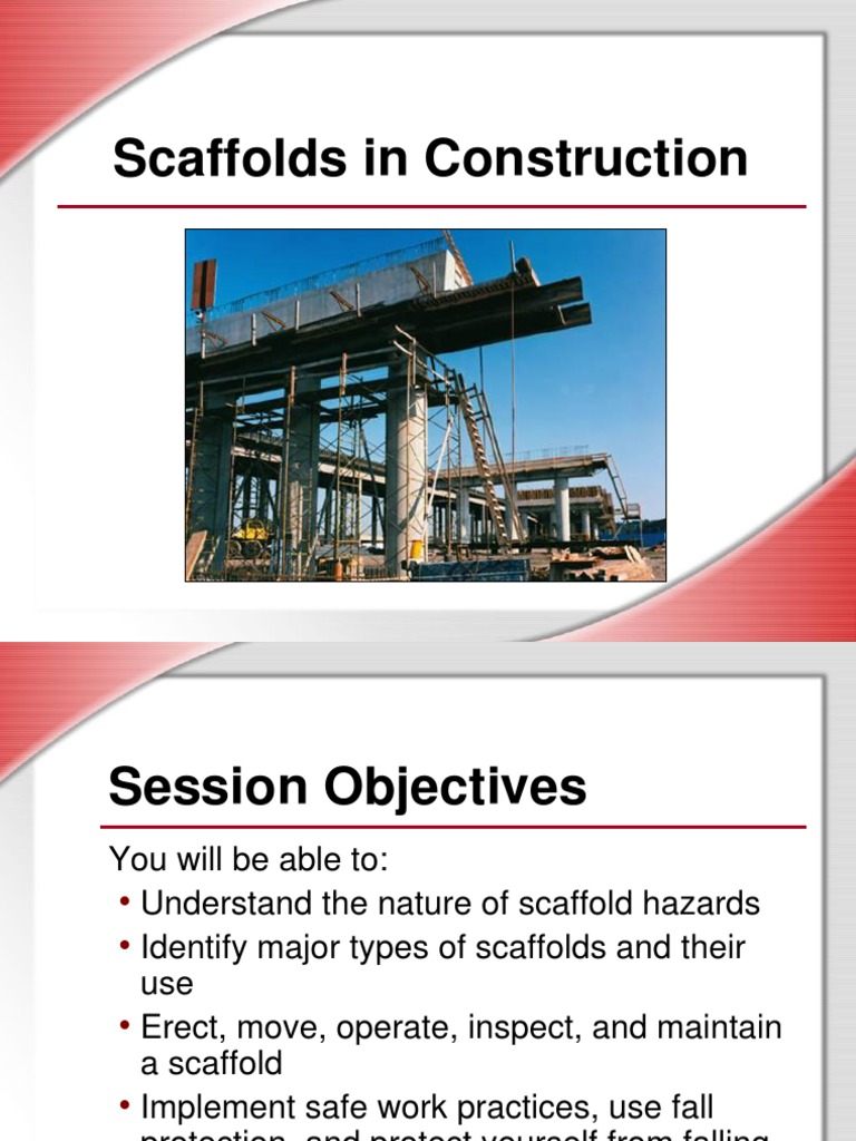 Scaffolds in Construction.ppt Scaffolding Manufactured Goods