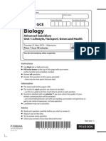 6BIO1 Biology A level Edexcel Unit 1 Paper June 2013