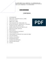 Memoria Descriptiva de Proyecto - Puente Vehicular