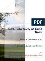 Central University of Tamil Nadu: Towards Indian Ecocriticism
