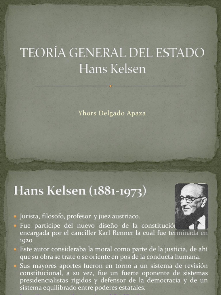 Teoria General Del Estado Hans Kelsen Estado (política) Sociedad