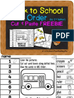 Backto School ABCOrdertondletter Cutand Paste Printable FREEBIE