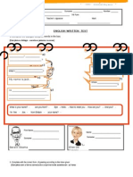 Complete The Dialogue Using The Words in The Box:: English Written Test