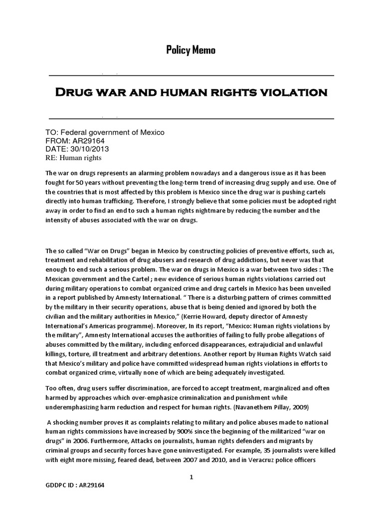 war on drugs human rights essay