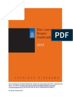 Utdrag Rapport Sverigens Riksbank Om Finansmarknaden 2013 PDF