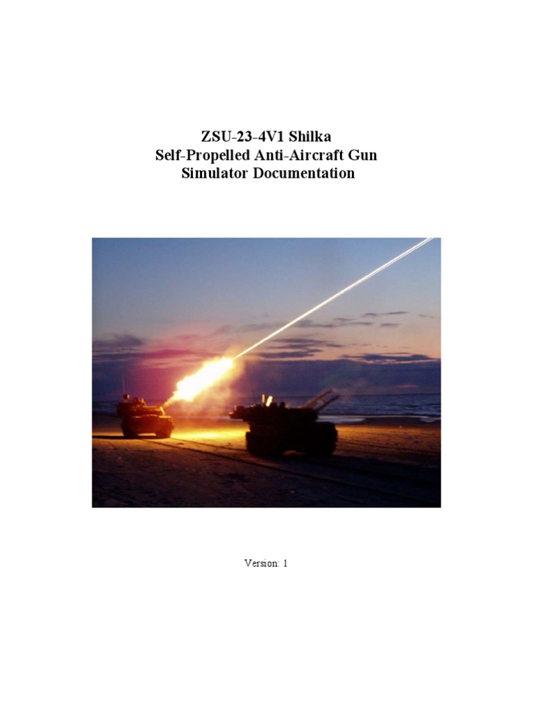 ZSU-23-4V1 Shilka Simulator Manual | PDF | Military Equipment ...
