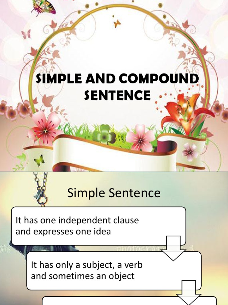 Simple and Compound Sentences Explained | PDF