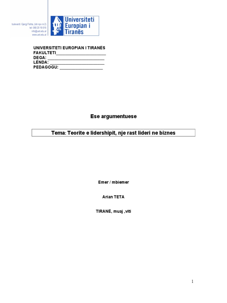 Eseja Lidership | PDF
