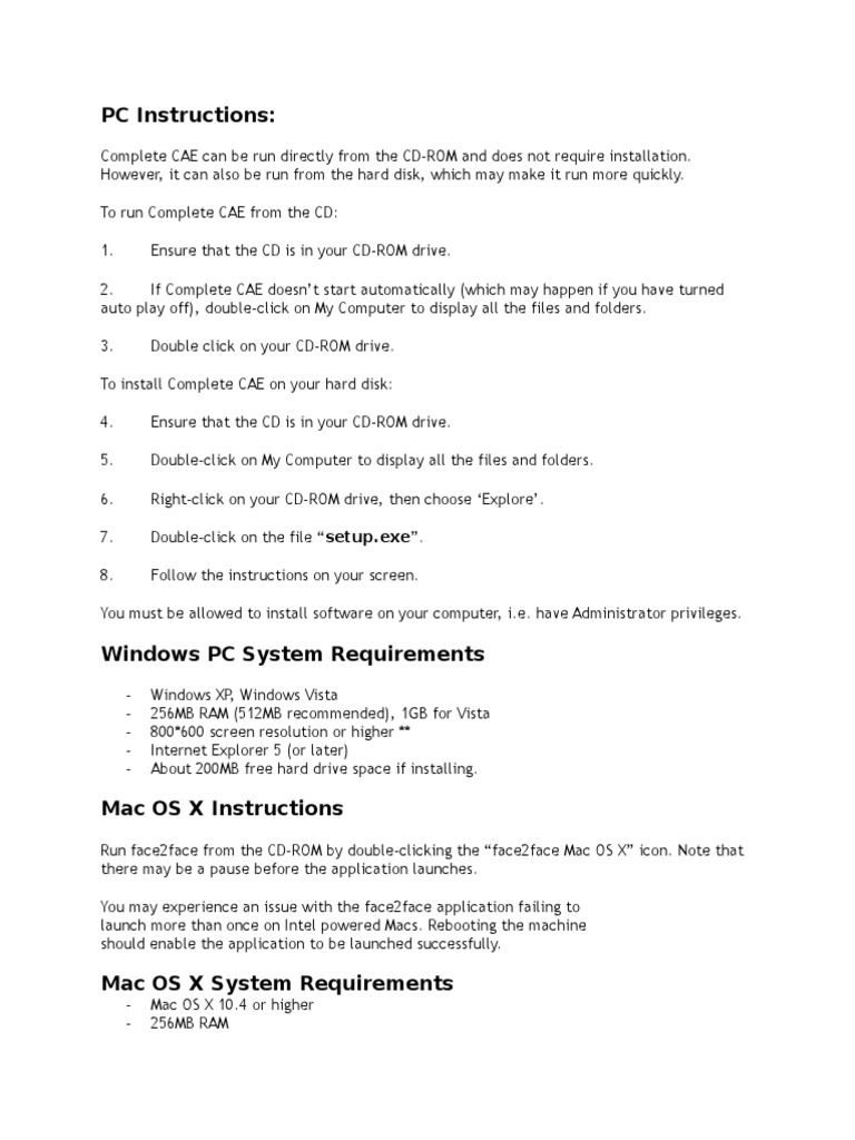 Complete CAE Installation Guide | PDF | Games & Activities | Computers