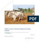 Folklore Varsity To Document Indigenous Farming Methods PDF