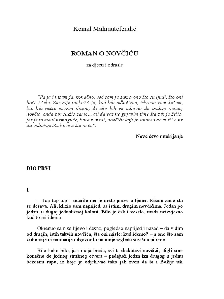 roman o novcicu lektira