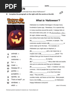halloween  lesson