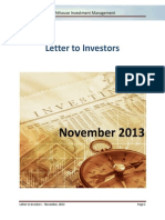 Lighthouse - Letter To Investors - 2013-11 PDF