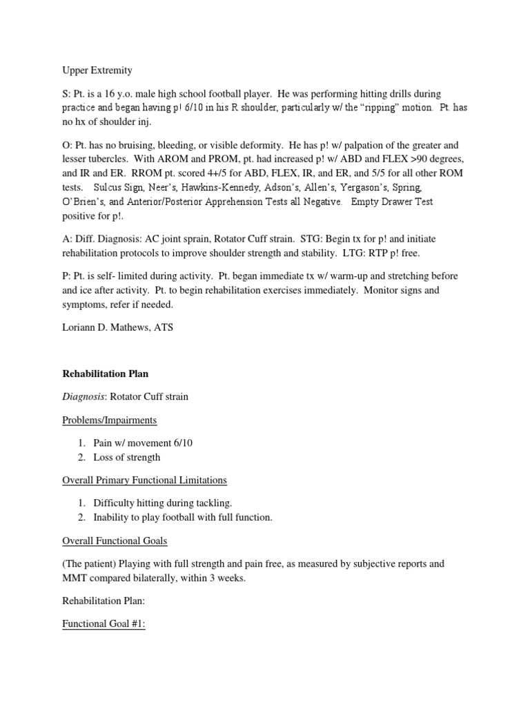 upper extremity soap note Shoulder Human Anatomy