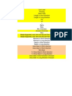 Simple Supported, Cont, Form One Way and Two Way in Short Direction Simple Supported, Cont, Form One Way and Two Way in Long Direction