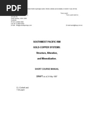 Corbett and Leach 1997 (LIBRO) | PDF | Igneous Rock | Rock (Geology)