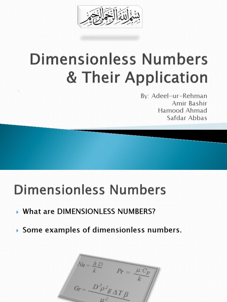 Dimensionless Numbers & Their Application PDF Fluid Dynamics Mach