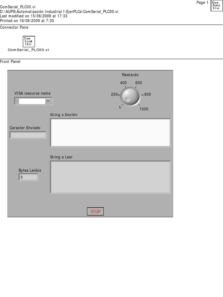 ComSerial PLC Communication VI Guide | PDF