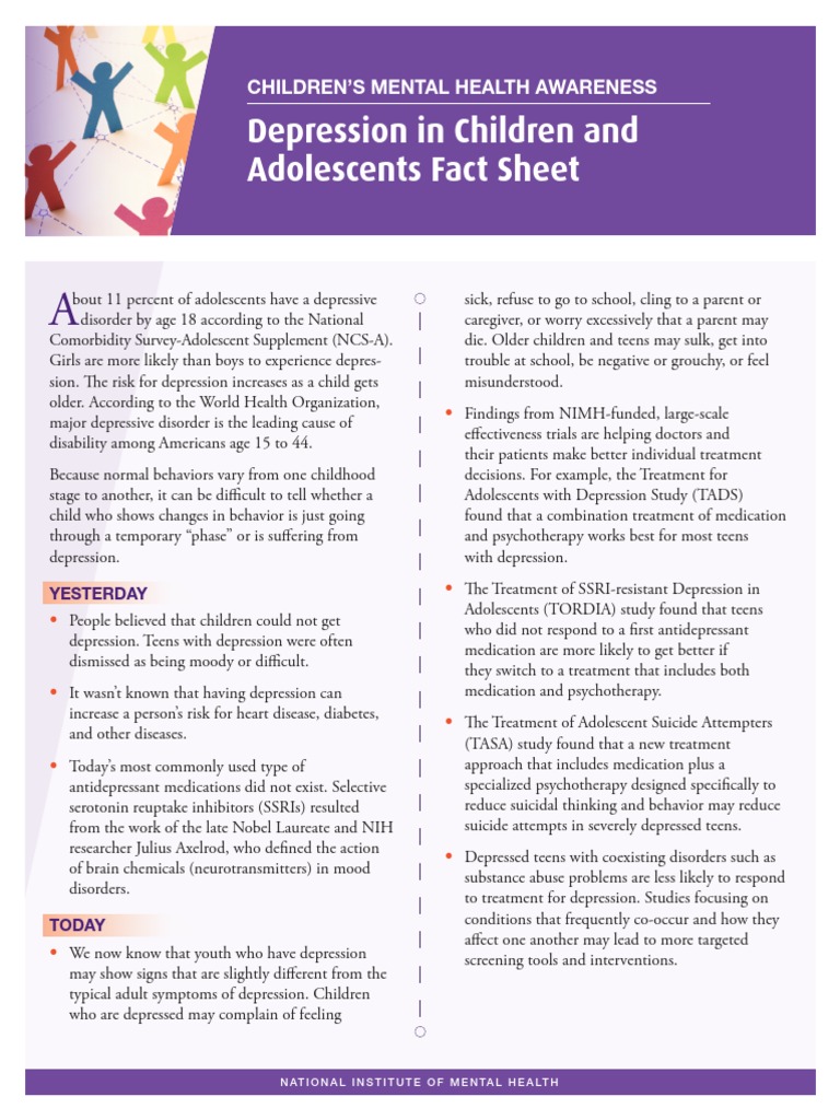 Depression in Children and Adolescents | PDF | Major Depressive ...