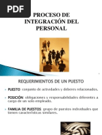 3. Proceso de integración del personal