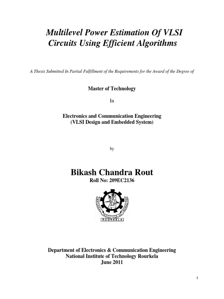 Multilevel Power Estimation in VLSI | PDF | Cmos | Hardware Description ...