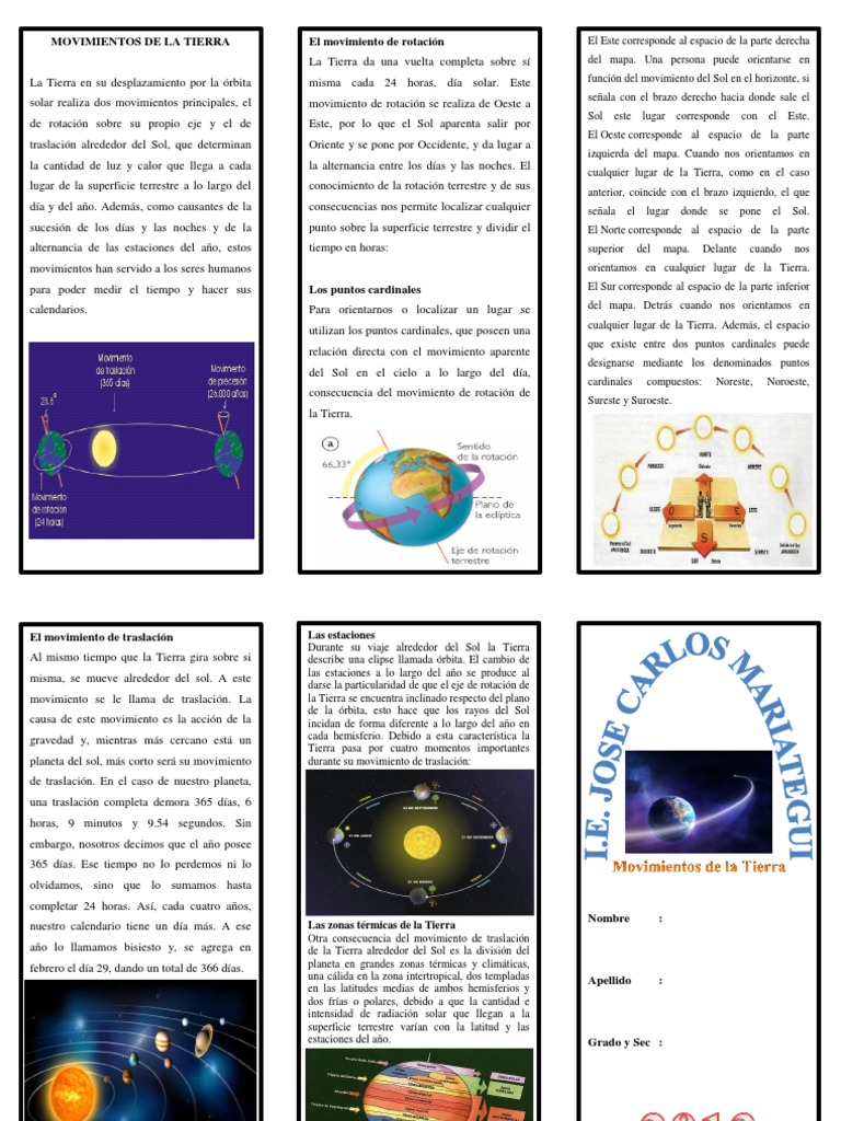 Triptico Movimiento de Los