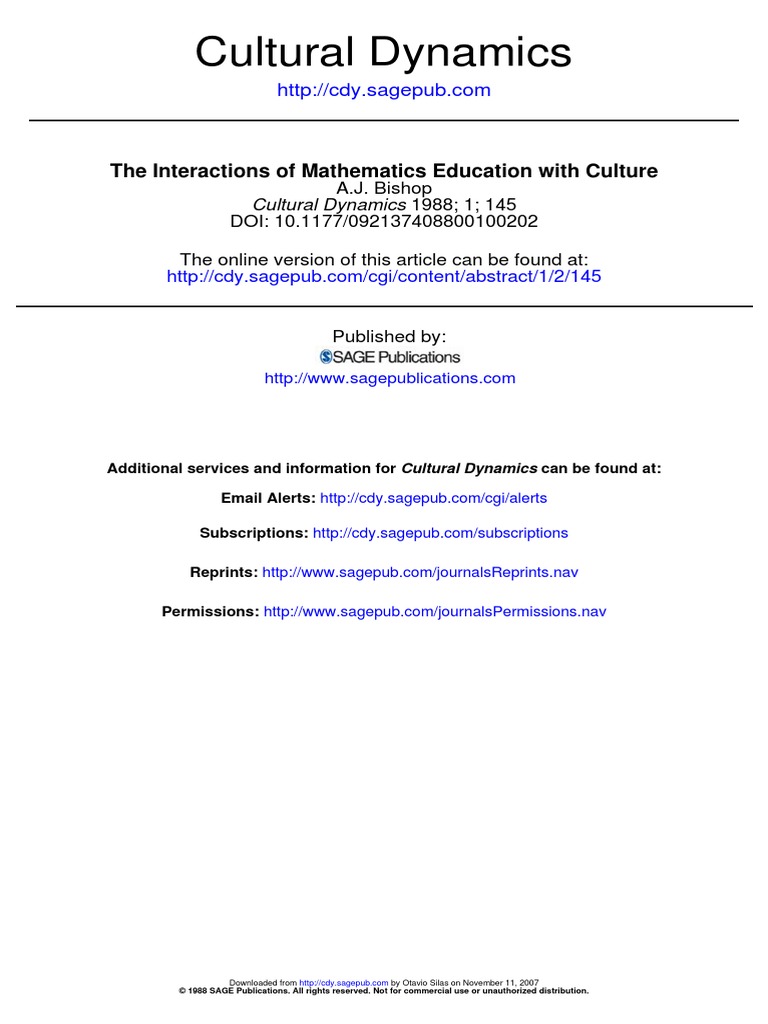 Mathematics Education and Culture Interaction PDF | PDF | Rationalism ...