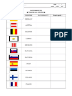 Nationalities Countries and Adjectives Flag Country Nationality People Speak