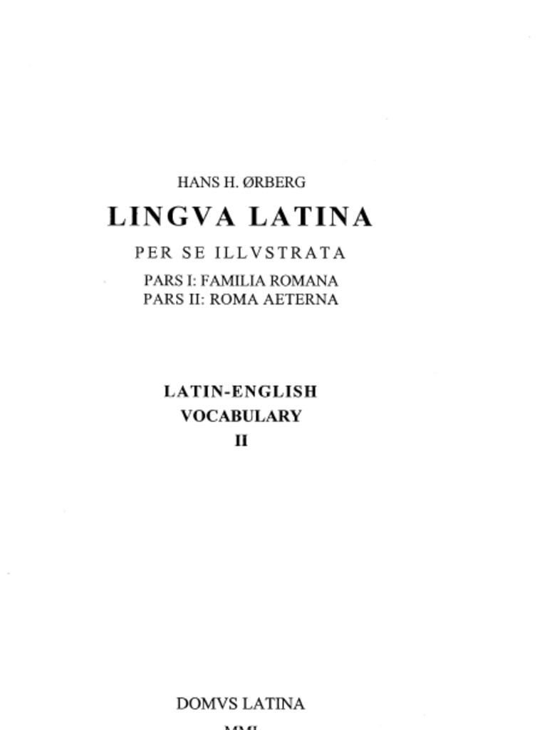 Lingua Latina Per Se Illustrata Pars Ii Pdf