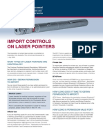 Import Controls On Laser Pointers