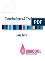 Corrosion Issues & Test Methods: Jerry Byers