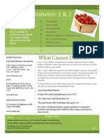 Diabetes 1 & 2 fact sheet