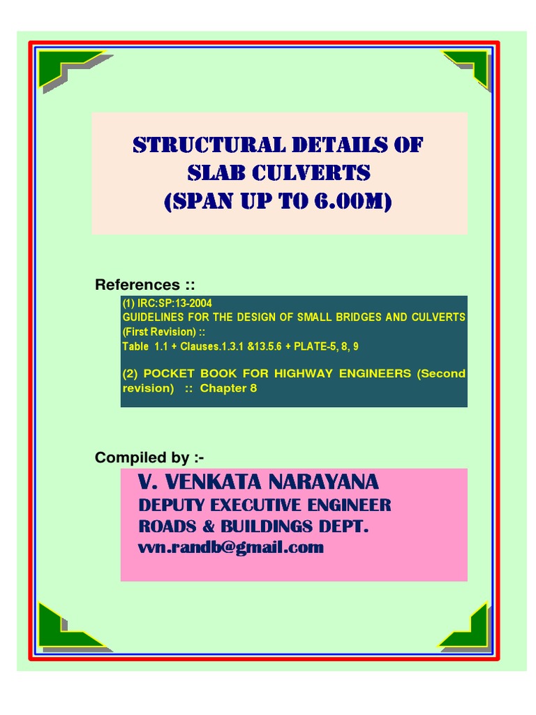 Slab Culvert Design Guidelines | PDF | Civil Engineering | Structural ...