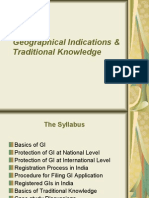 Geographical Indications & Traditional Knowledge