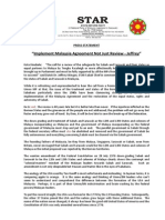 PressRelease-2013-Implement Malaysia Agrt Not Just Review - 27 September 2013 - Revised